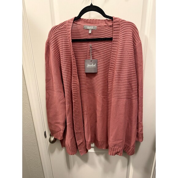 Marled Sweaters - MARLED Reunited Clothing Cardigan NWT Plus Size 3X | Open-Front Ribbed Knit
